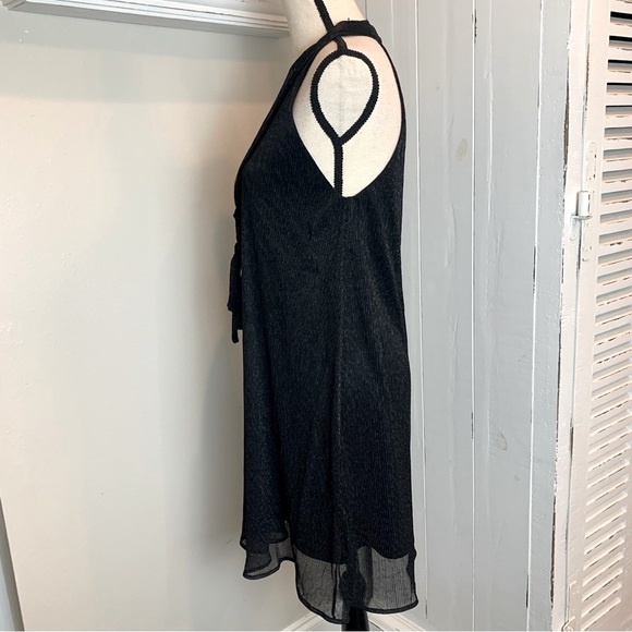 NWT Francesca’s Black Sleeveless V-Neck Dress Small - Picture 4 of 8